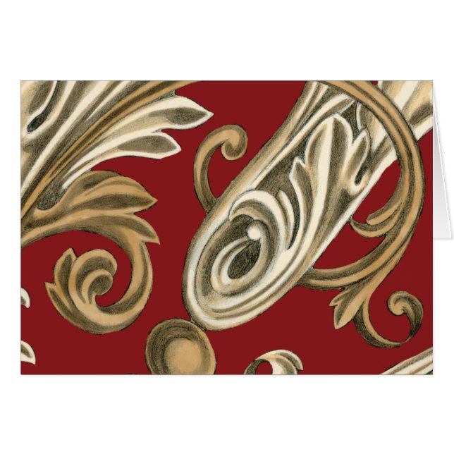 Elegantes botanisches Motiv mit Tan Foliage (Vorderseite (Horizontal))