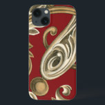 Elegantes botanisches Motiv mit Tan Foliage Case-Mate iPhone Hülle<br><div class="desc">Ein Ethan Harper-Original,  das auf rotem Hintergrund ein hellbraunes Blattwerk aufweist. Dieses elegante botanische Motiv wäre ein großartiges Geschenk für jeden,  der kühne Farben genießt!</div>