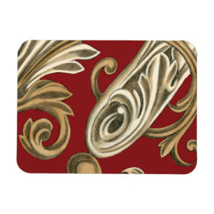 Elegantes botanisches Motiv mit Tan Foliage Magnet