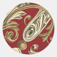 Elegantes botanisches Motiv mit Tan Foliage