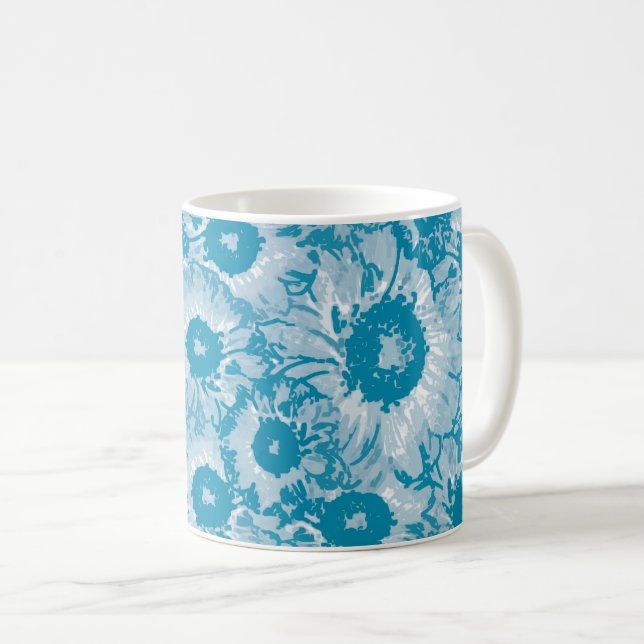 Elegantes botanisches Muster Kaffeetasse (VorderseiteRechts)