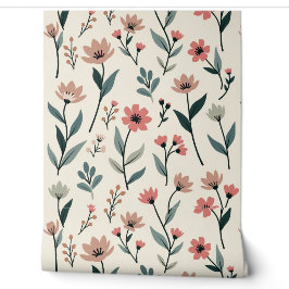 Elegantes botanisches Muster | Minimalistisch Tapete