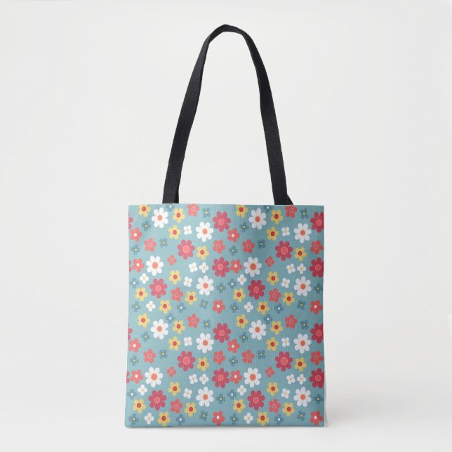 Elegantes botanisches Muster Tasche (Vorderseite)