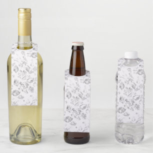 Elegantes botanisches Ordner-Set Flaschenanhänger