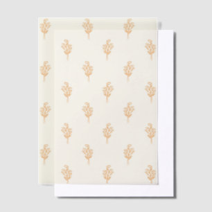Elegantes botanisches Pfirsich-Blumenmuster