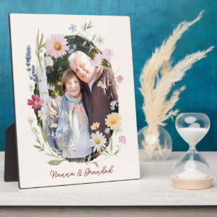 Elegantes botanisches Portrait Schild Fotoplatte