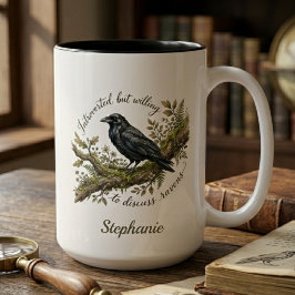 Elegantes botanisches Raben-Geschenk für Introvert Zweifarbige Tasse