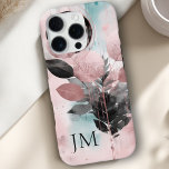 Elegantes Botanisches Rose-Gold Monogramm iPhone 16 Pro Hülle<br><div class="desc">Maßgeschneiderte moderne Botanische Monogram Rose-Gold iPhone Case. Mit diesem botanischen iPhone-Gehäuse mit modernem Blattdesign in sanften, natürlichen Farbtönen lassen Sie Ihren Alltag elegant und stilvoll erscheinen. Personalisieren Sie es mit Ihrem eigenen Monogramm oder Namen, um ein einzigartiges Accessoire zu erstellen, das perfekt zu Ihrer Persönlichkeit passt. Mit Ihrem Monogramm oder...</div>