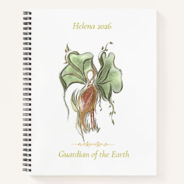 Elegantes botanisches Vogel-Motiv Notizbuch