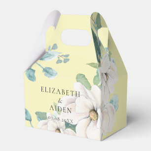 Elegantes botanisches Wasser Hochzeitsgelb Geschenkschachtel