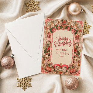 Elegantes botanisches Weihnachtsschmuck Feiertagskarte