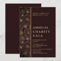 Elegantes botanisches Wohltätigkeit Gala Party