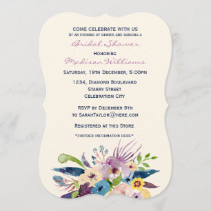 Elegantes Bouquet Brautparty Einladung