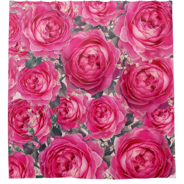 Elegantes Bouquet von Rose Duschvorhang (Vorderseite)