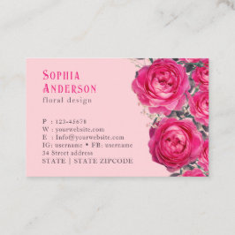 Elegantes Bouquet von Rose Visitenkarte
