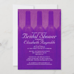 Élégantes bouteilles de vin Invitations de douches