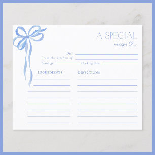 Elegantes Bow Blue Watercolor Brautparty Rezept