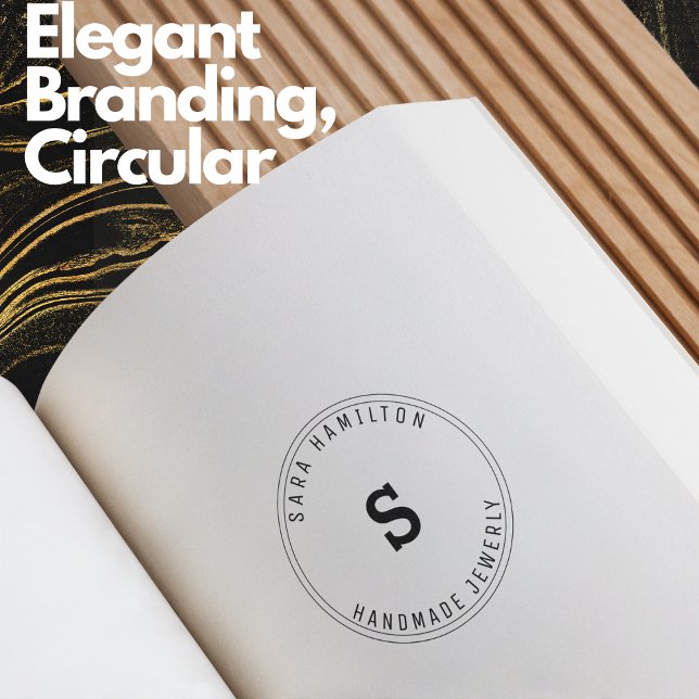 Elegantes Branding für kleine Unternehmen Gummistempel (Elegant Small Business Branding Circular Rubber Stamp)
