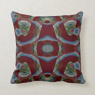 Elegantes braunes kastanienbraunes blaues kissen
