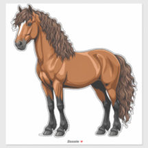 Elegantes braunes Pferd