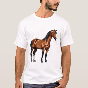 Elegantes braunes Pferd T-Shirt