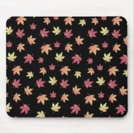 Elegantes braunes rotes Herbstmuster | Mousepad