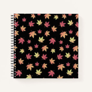Elegantes braunes rotes Herbstmuster   Notizbuch