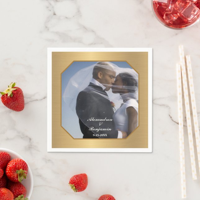 Elegantes Braut- und Groom-Hochzeitssemble - Moder Serviette (Beispiel)