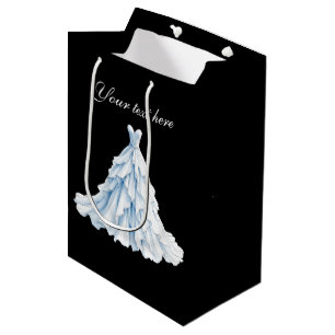 Elegantes Brautdusche-Hochzeitskleid anpassbar Mittlere Geschenktüte