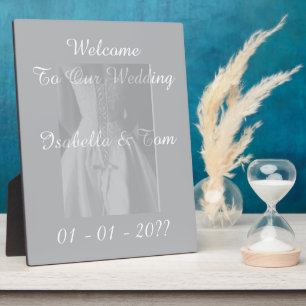 Elegantes Brautkleid mit Schnürung für die Hochzei Fotoplatte