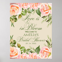 Elegantes Brautparty Begrüßungszeichen Poster