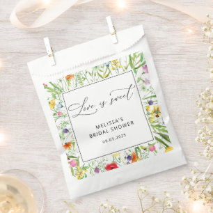 Elegantes Brautparty der modernen Wildblume Geschenktütchen