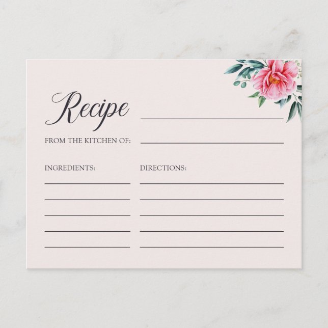 Elegantes Brautparty für Wasserfarben Postkarte (Vorderseite)