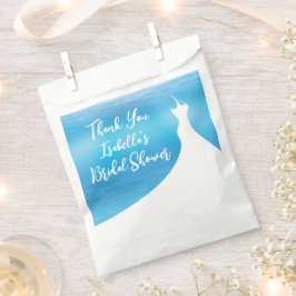 Elegantes Brautparty Gefallen Beutel Blau Aquarell Geschenktütchen