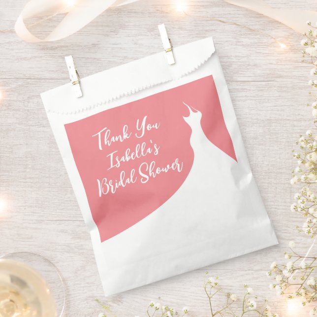 Elegantes Brautparty Gefallen Beutel Koralle Geschenktütchen (Ausgeschnitten)