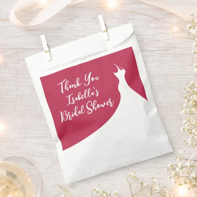 Elegantes Brautparty Gefallen Beutel viva magenta Geschenktütchen (Ausgeschnitten)