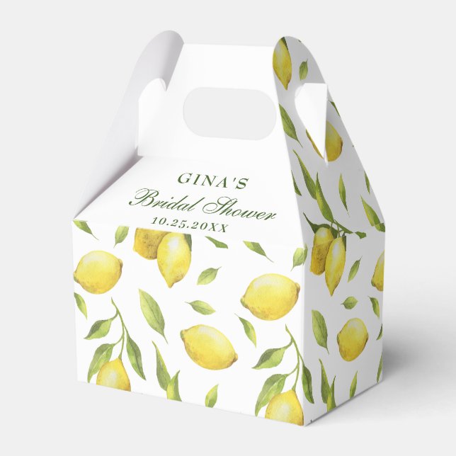 Elegantes BRAUTPARTY Lemons Geschenkschachtel (Vorderseite)