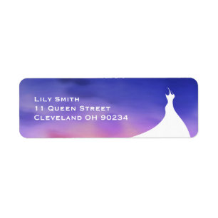 Elegantes Brautparty lila Aquarellmarke