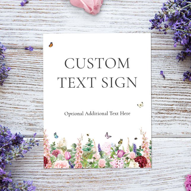 Elegantes Brautparty mit Blumen und Schmetterlinge Poster (Von Creator hochgeladen)