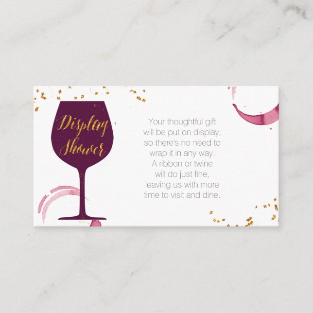 Elegantes Brautparty mit Dusche Begleitkarte (Vorderseite)