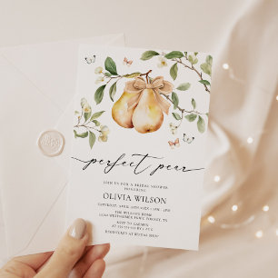 Elegantes Brautparty mit perfektem Vollpear Einladung