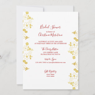 Elegantes Brautparty mit weißem Kirschblossom Einladung