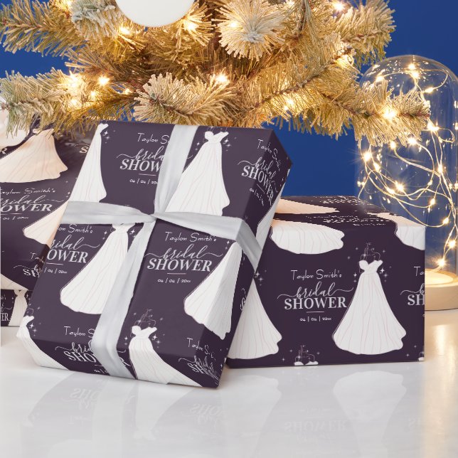 Elegantes Brautparty Muster Geschenkpapier (Feiertage)