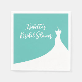 Elegantes Brautparty Napkin türkis Serviette