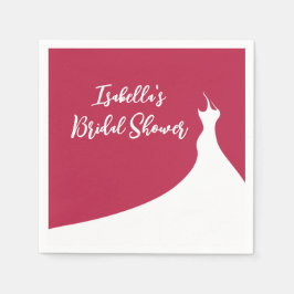 Elegantes Brautparty Napkin viva magenta Serviette