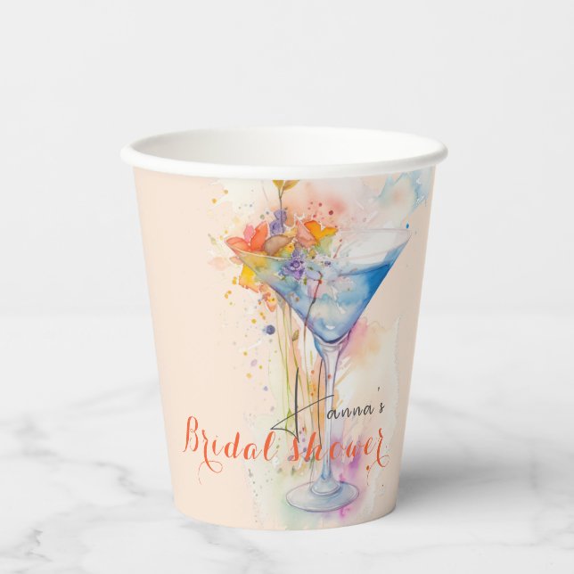elegantes Brautparty Pappbecher (Vorderseite)