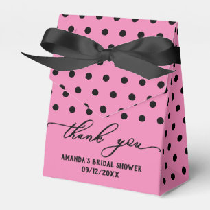 Elegantes Brautparty Pink Polka Dots Gefälligkeits Geschenkschachtel