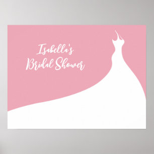 Elegantes Brautparty Poster pink