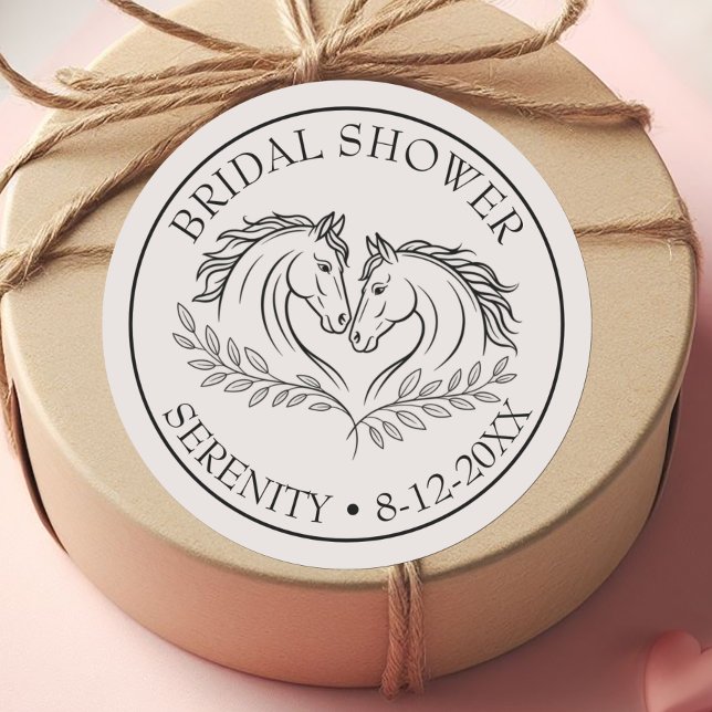 Elegantes Brautparty Runder Aufkleber (Von Creator hochgeladen)