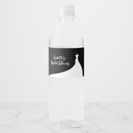 Elegantes Brautparty, schwarze Flasche